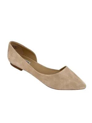 Steve Madden Audriana Beige Suede Pointed-Toe D'Orsay Flats Size 9 Quiet Luxury thumbnail 6