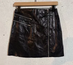Blue Rain Francesca’s Faux Leather Zipper Mini Skirt | Size: Small thumbnail 1