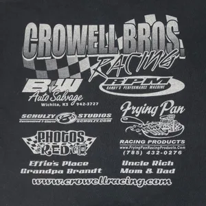 Gildan Black Crowell Bros. Racing Graphic T-Shirt thumbnail 6