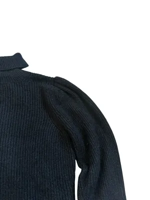 J.Crew Puff Sleeve Alpaca Merino Wool Turtleneck Sweater Black Fall Capsule thumbnail 5