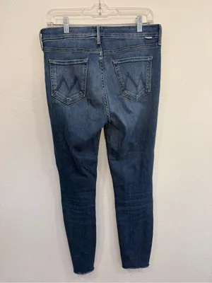 MOTHER The Looker Ankle Fray Skinny Jeans Blue Size 29 thumbnail 2