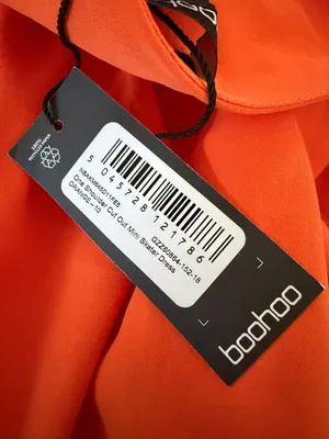 BOOHOO Orange One Shoulder Cutout Skater Dress Size US 6 NEW NWT thumbnail 3
