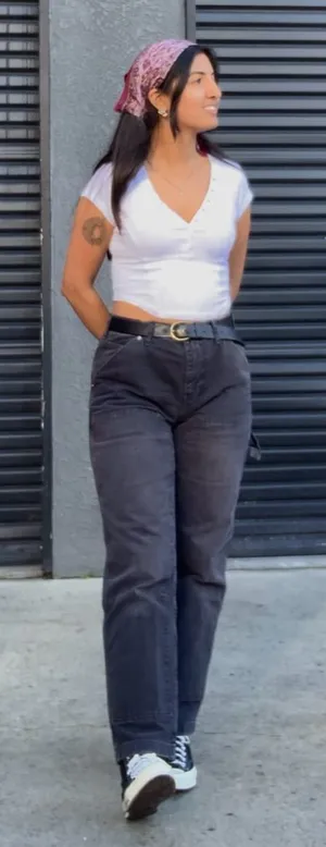 BDG Washed Black Denim Jeans thumbnail 1