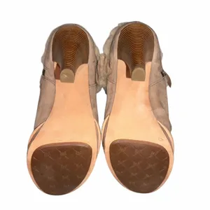 Ugg Georgette Nubuck Leather Sheepskin Shearling Ankle Boots Heels Shoes size 5 thumbnail 10