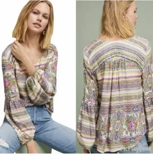 Anthropologie Maeve Ceresco Peasant Top thumbnail 2