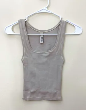 SKIMS cotton rib tank in stone size XS thumbnail 8