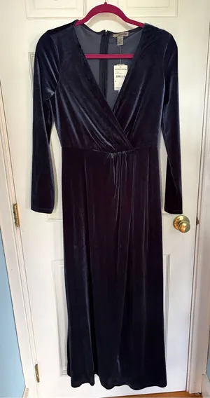 Velvet maxi dress thumbnail 1
