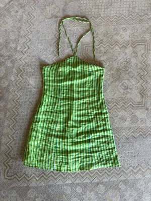 Faithfull the Brand Green Halter Dress thumbnail 2