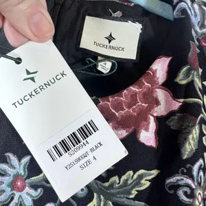 Tuckernuck Midnight Moonflower Leah Cape Dress Floral Flutter Sleeve Midi 4 New thumbnail 5