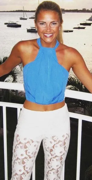 Tobi Blue Crop Top thumbnail 1