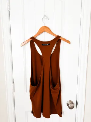 Alphalete Brown Racerback Athletic Tank Top Size Large thumbnail 2