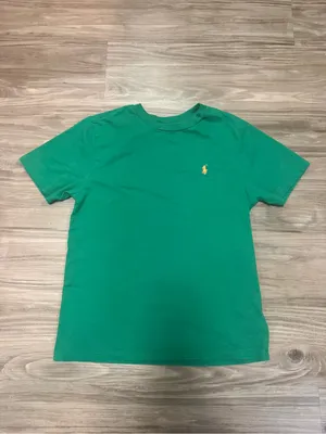 Polo Ralph Lauren Green Pony Baby Tee Fitted Cotton Top XS thumbnail 2