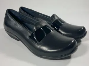 Dansko Oksana Slip-On Loafer Women 38 Black Leather Comfort Low Heel Work Shoes‎ thumbnail 1