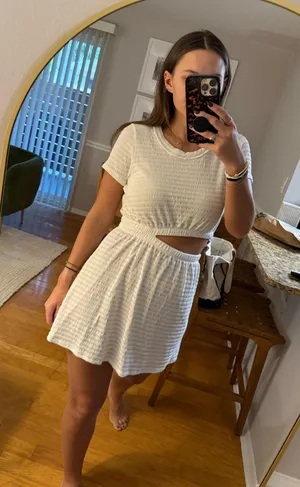 Vintage Havana Boutique White Cut Out Mini Dress thumbnail 1