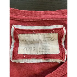 Vtg Y2K Aeropostale NYC T Shirt Womens Size‎ XL Retro Red Distressed Cap Sleeve thumbnail 5