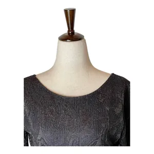 Zara Trafaluc Dress Women Medium Black Scoop‎ Back Long Sleeve Shimmer Mini thumbnail 3