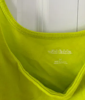 Neon Green Cropped Tank Top thumbnail 2