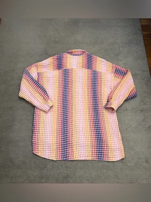 BDG Urban Outfitters Stanley Waffle Knit Long Sleeve Oversized Shirt Women’s thumbnail 3