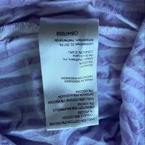 Anthropologie Oversized Button Up Tunic Blouse‎ Lavender Purple Stripe Medium thumbnail 8