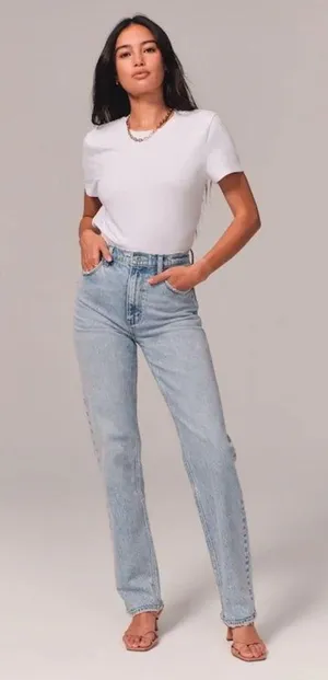 Abercrombie High Rise 90s Curve Love Jeans thumbnail 1