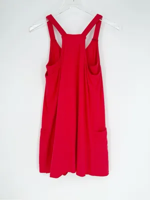 NEW T/S by Thrive Short Lined Mini Dress Women’s M Red Athleisure thumbnail 3