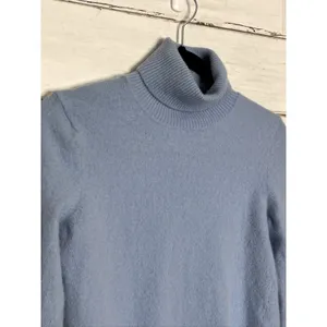United Colors of Benetton Turtleneck Sweater Size Large Light Blue Wool Blend thumbnail 2