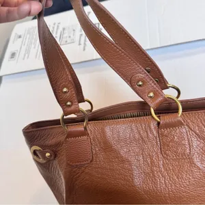 Vintage Tuscany Leather Tan Tote Bag Handbag Purse Classic thumbnail 4