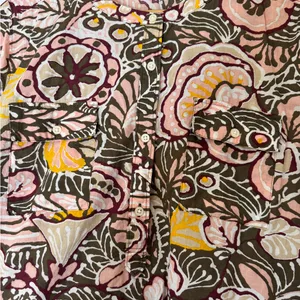 LOFT Outlet Womens Top‎ Sz L Pink Original Floral Tropical Long Sleeve Blouse thumbnail 6