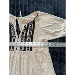 Free People‎ Women's Beige Embroidered Mirror Dress Size Xsmall thumbnail 7