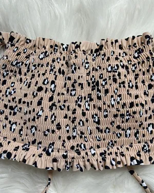 Target NWT  push-up off the shoulder cheetah bikini top thumbnail 6
