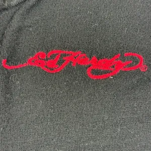 Ed Hardy Christian Audigier Black Red Embroidered Zip‎ Hoodie Skull Dagger L thumbnail 5