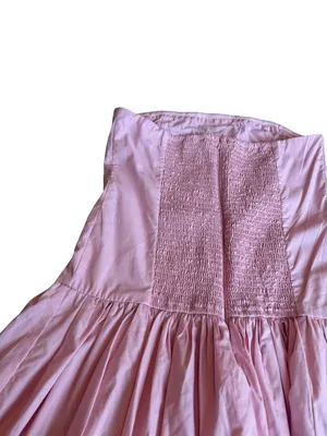 Abercrombie & Fitch Pink Bubble Hem Mini Dress Strapless Barbie Size Large NWT thumbnail 9