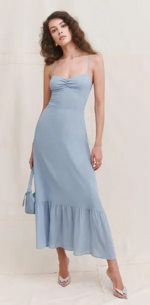 NWT Reformation Emersyn Dress Mineral 10 thumbnail 1