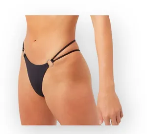 new Frankie’s Bikinis ↯ Kailyn Skimpy Ring Detail Bikini Bottoms ↯ Black ↯ Large thumbnail 13