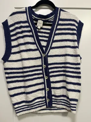 Anthropologie Striped Sweater Vest thumbnail 1