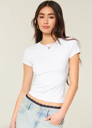 Hollister Smooth Seamless Fabric Crew Baby Tee thumbnail 1