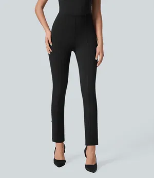 Halara Flex High Waisted Tummy Control Work Pants Black 7/8 Adjustable Hem Small NWT thumbnail 1