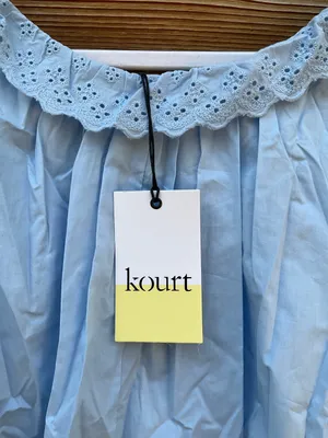 Kourt Light Blue Size S Juliet Cotton Lace Collar Mini Dress Few Moda thumbnail 12