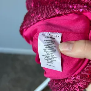 Trina Turk Designer Party Mini Dress Hot Pink Sequin Sexy Date Night Size 8 thumbnail 6