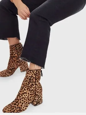 J. Crew Sadie Leopard Booties Size 7 thumbnail 1