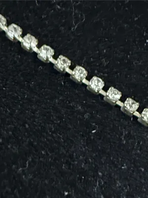 Vintage Dainty rhinestone flower necklace thumbnail 4