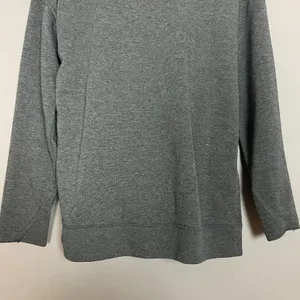 Nike Sweatshirt Top Gray Women Size XS‎ Relaxed Fit Long Sleeve Fleece Raw Seams thumbnail 7