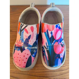 UIN Women's Art Painted Travel Shoes Loafers Lily Blossom Canvas Size 40 US 9 thumbnail 3