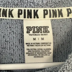Victoria’s Secret PINK Terry Cloth Crewneck Sweatshirt Blue Medium thumbnail 4
