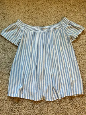 Old Navy Off-The-Shoulder Top Striped thumbnail 4