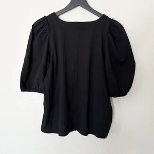 Madewell Top Womens Puff-Sleeve Tee Short Basic Everyday Staple Black Size L NEW thumbnail 7