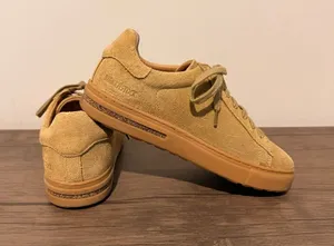 Birkenstock Bend Low Suede Casual Lace Up Shoes Brown Tan EURO 36 Pre Owned EUC thumbnail 1