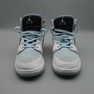 Jordan 1 Mid SE GS Ice Blue Black White DV1337-104 5.5Y Women 7 Sneaker thumbnail 2