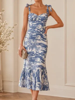 Reformation Nikita Midi Dress in Toscana Print thumbnail 2