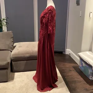 Women’s Long Chiffon Half Sleeve Mother of the Bride Prom Party Dress 14-16 NWOT thumbnail 4